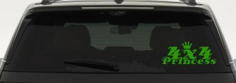 4X4 Princess Off Road Car or Truck Window Decal Sticker (Lime)