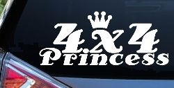 4X4 Princess Off Road Car or Truck Window Decal Sticker
