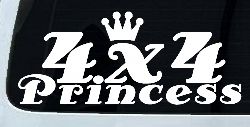 4X4 Princess Off Road Car or Truck Window Decal Sticker