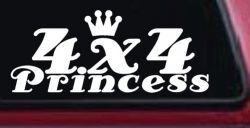 4X4 Princess Off Road Car or Truck Window Decal Sticker