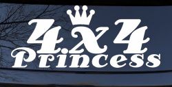 4X4 Princess Off Road Car or Truck Window Decal Sticker