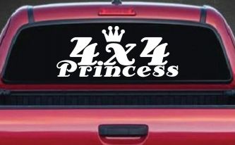4X4 Princess Off Road Car or Truck Window Decal Sticker
