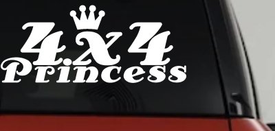 4X4 Princess Off Road Decal for Car Truck Windows Vinyl Sticker