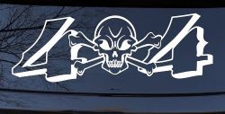 Skull And Cross Bones 4X4 Off Road Car or Truck Window Decal Sticker