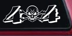 Skull And Cross Bones 4X4 Off Road Car or Truck Window Decal Sticker