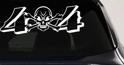 Skull Crossbones Off Road Decal for 4x4 Trucks Cars Window Vinyl Sticker