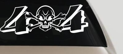Skull Crossbones Off Road Decal for 4x4 Trucks Cars Window Vinyl Sticker