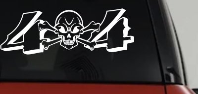 Skull Crossbones Off Road Decal for 4x4 Trucks Cars Window Vinyl Sticker