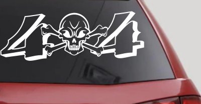 Skull Crossbones Off Road Decal for 4x4 Trucks Cars Window Vinyl Sticker (White)