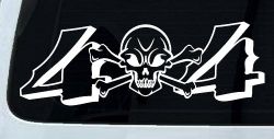 Skull And Cross Bones 4X4 Off Road Car or Truck Window Decal Sticker