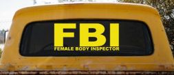 FBI Female Body Inspector Funny Car or Truck Window Decal Sticker (Yellow)