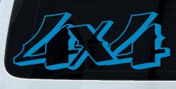 4x4 Off Road Decal Truck Window Sticker Vinyl SUV Car Adventure (Blue)