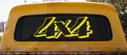 4X4 Off Road Car or Truck Window Decal Sticker (Yellow)