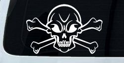 Skull and Cross Bones Skulls Car or Truck Window Decal Sticker