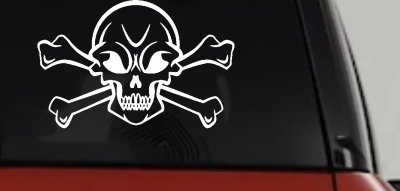 Skull Cross Bones Decal Sticker for Car Truck Window Vinyl