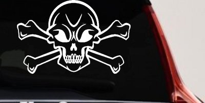 Skull Cross Bones Decal Sticker for Car Truck Window Vinyl