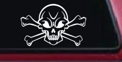 Skull and Cross Bones Skulls Car or Truck Window Decal Sticker