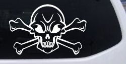 Skull and Cross Bones Skulls Car or Truck Window Decal Sticker