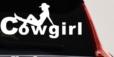 Cowgirl Vinyl Decal for Car Truck Windows Western Farm Ranch Style