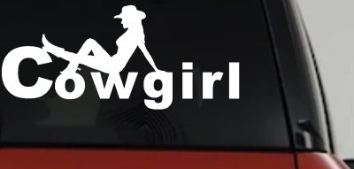 Cowgirl Vinyl Decal for Car Truck Windows Western Farm Ranch Style