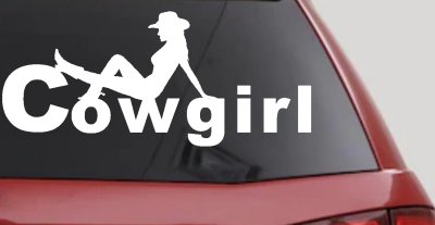 Cowgirl Vinyl Decal for Car Truck Windows Western Farm Ranch Style