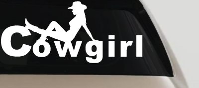 Cowgirl Vinyl Decal for Car Truck Windows Western Farm Ranch Style