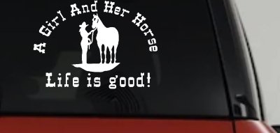 Cowgirl Horse Decal Western Farm Rodeo Truck Car Window Sticker