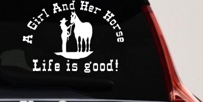 Cowgirl Horse Decal Western Farm Rodeo Truck Car Window Sticker