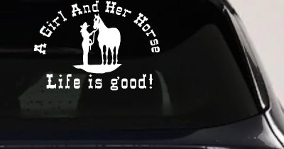 Cowgirl Horse Decal Western Farm Rodeo Truck Car Window Sticker