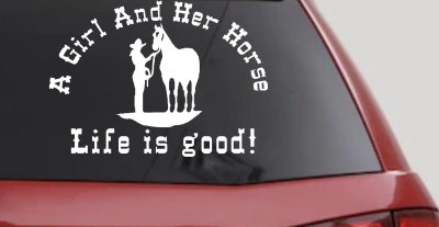 Cowgirl Horse Decal Western Farm Rodeo Truck Car Window Sticker