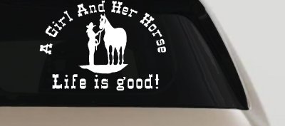Cowgirl Horse Decal Western Farm Rodeo Truck Car Window Sticker