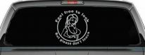 Feel Free to Look But Please Don't Touch Girl Car or Truck Window Decal Sticker (Light Gray)