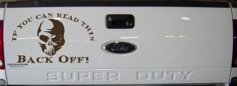 If you can read this back off Skull Car or Truck Vinyl Window Decal Sticker (Brown)