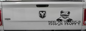 Feelin Froggy Feeling Frog Car or Truck Window Decal Sticker (Black)