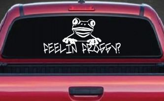 Feelin Froggy Feeling Frog Car or Truck Window Decal Sticker