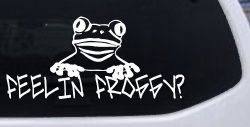 Feelin Froggy Feeling Frog Car or Truck Window Decal Sticker