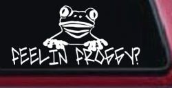 Feelin Froggy Feeling Frog Car or Truck Window Decal Sticker