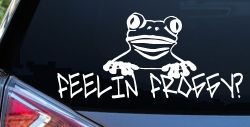 Feelin Froggy Feeling Frog Car or Truck Window Decal Sticker