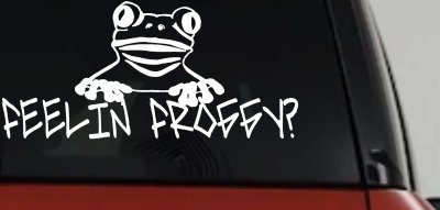 Feelin Froggy Car Truck Window Decal Vinyl Sticker Cute Froggy Fun