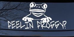 Feelin Froggy Feeling Frog Car or Truck Window Decal Sticker