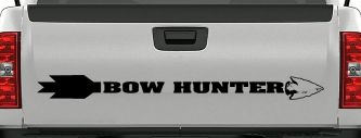 Bow Hunter Hunting Car or Truck Window Decal Sticker (Black)