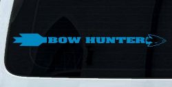 Bow Hunter Hunting Car or Truck Window Decal Sticker (Blue)