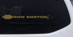 Bow Hunter Hunting Car or Truck Window Decal Sticker (Gold)