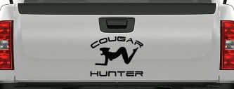 Cougar Hunter Funny Car Truck Window Decal Sticker Vinyl Humor (Black)