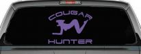 Cougar Hunter Funny Car or Truck Window Decal Sticker (Purple)