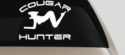 Cougar Hunter Funny Car Truck Window Decal Sticker Vinyl Humor