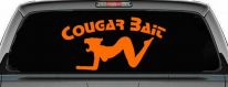 Cougar Bait Funny Car or Truck Window Decal Sticker (Orange)