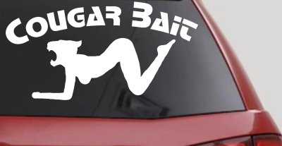 Cougar Bait Funny Car Truck Window Decal Sticker Vinyl