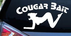 Cougar Bait Funny Car or Truck Window Decal Sticker
