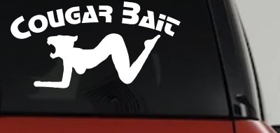 Cougar Bait Funny Car Truck Window Decal Sticker Vinyl